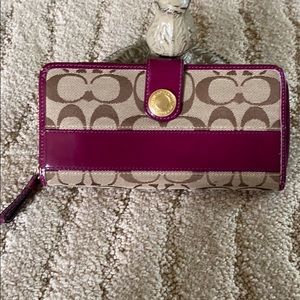 COPY - Coach Signature C Bleeker Patent Trim Wall…